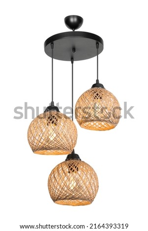 decorative design mesh, rope model indoor lighting Royalty-Free Stock Photo #2164393319