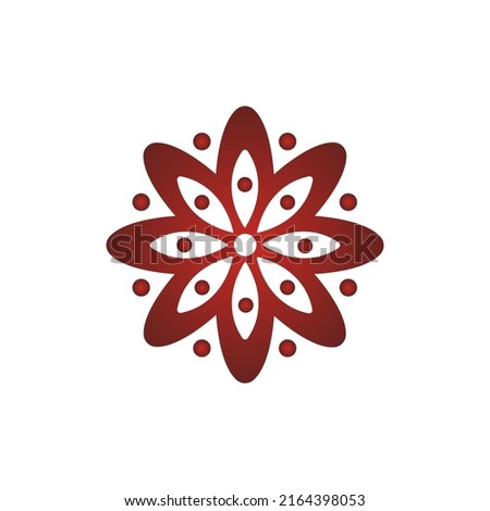 flower icon on white background, vector illustration
