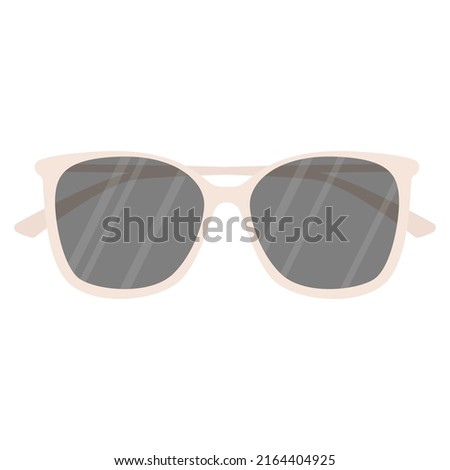 Colorful fashionable sunglasses with sun lens. Women's sunglasses