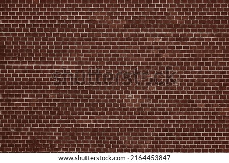 Old Brown Brick Wall. An ancient fortress. Medieval brown brick building. Big Brick wall background texture.
