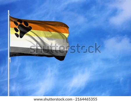 National flag of Bear Brotherhood on a flagpole