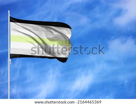 National flag of Agender pride on a flagpole