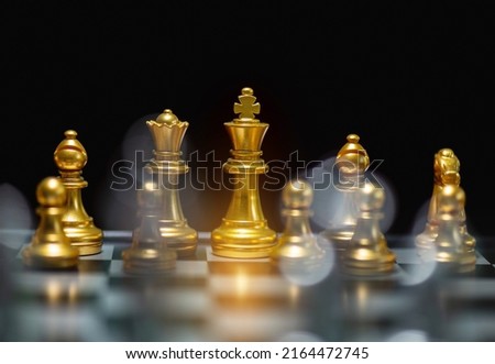 Chess is a classic strategy game. The image focuses on King, the most important character that must be protected in order not to checkmate or lose. the game is about to start.