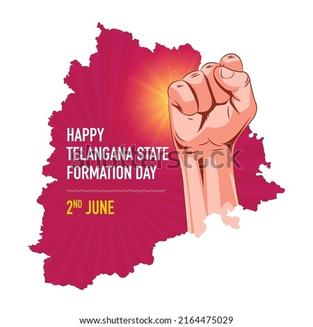 Telangana state formation day celebration - Revolution hand Royalty-Free Stock Photo #2164475029