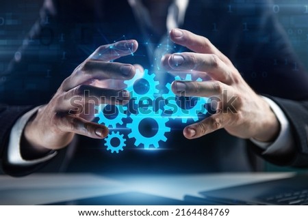 efficient business operation. Smart control concept Royalty-Free Stock Photo #2164484769