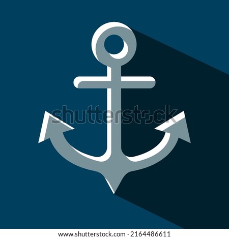anchor blue colors, vector illustration 