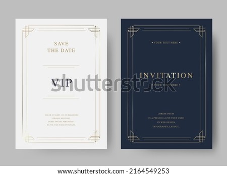 Vintage luxury vector invitation card template Royalty-Free Stock Photo #2164549253
