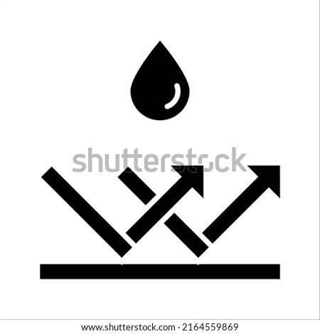 Water repellent surface line icon. Waterproof symbol concept. Vector illustration on white background.