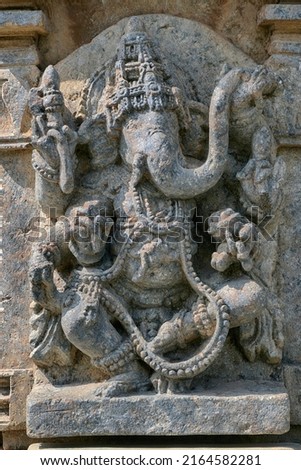 Bucesvara Temple, Koravangala, Hassan, Karnataka state, India. This Hoyasala architectural temple was built in 1173 A.D. Royalty-Free Stock Photo #2164582281