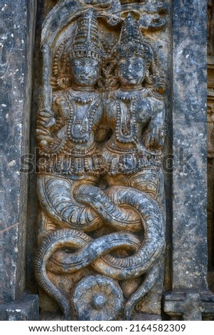 Bucesvara Temple, Koravangala, Hassan, Karnataka state, India. This Hoyasala architectural temple was built in 1173 A.D. Royalty-Free Stock Photo #2164582309