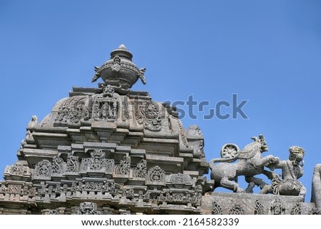 Bucesvara Temple, Koravangala, Hassan, Karnataka state, India. This Hoyasala architectural temple was built in 1173 A.D. Royalty-Free Stock Photo #2164582339