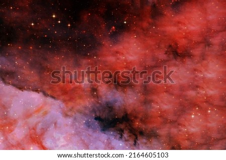 Red beautiful galaxy. Elements of this image furnished by NASA. High quality photo