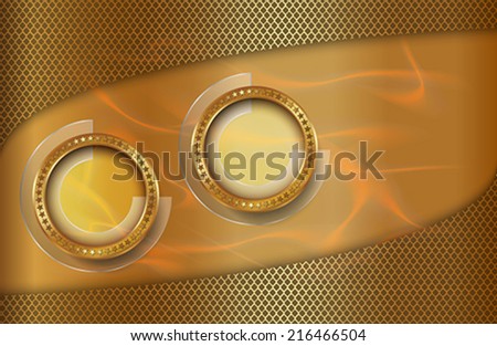 The infographic elements on metallic background