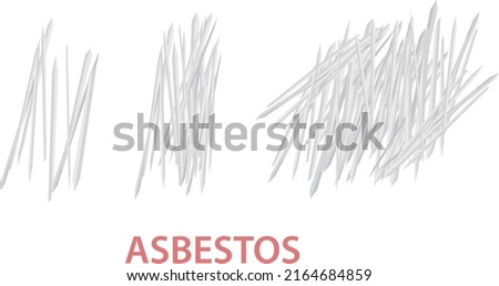 A close up asbestos on white background illustration
