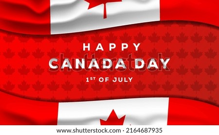 canada day with realistic canadian day background