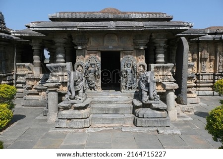 Bucesvara Temple, Koravangala, Hassan, Karnataka state, India. This Hoyasala architectural temple was built in 1173 A.D. Royalty-Free Stock Photo #2164715227