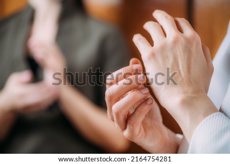 EFT or Emotional Freedom Technique, Balancing of Small Intestine Meridian Royalty-Free Stock Photo #2164754281