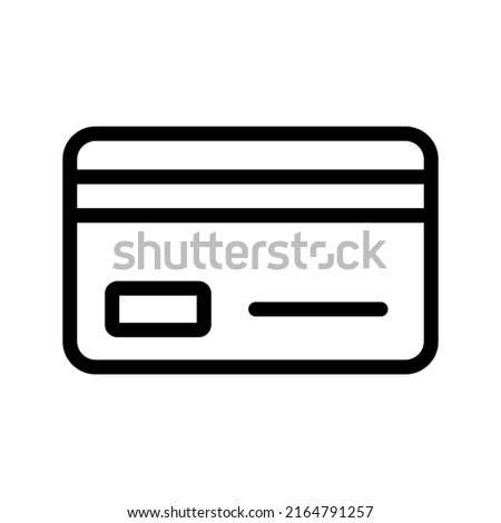 Debit payment icon in linear color editable