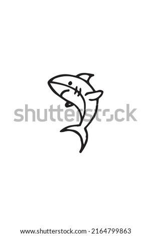 This is a shark logo that is suitable for surfers, company, and clothing designs