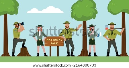 kids scout. outdoor camping children adventures hiking and exploration. vector tourism education background