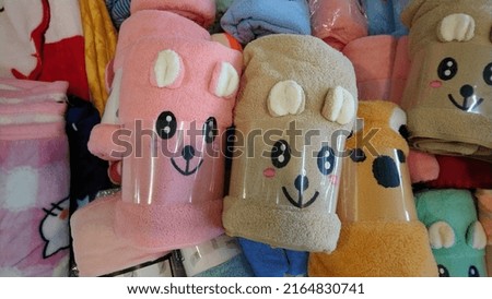pink towel,cartoon towel,cute pattern towel,blue cloth,pink cloth