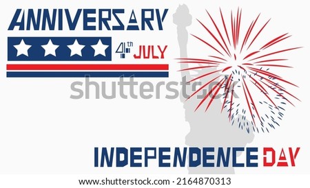 Design banner 4th July independence day