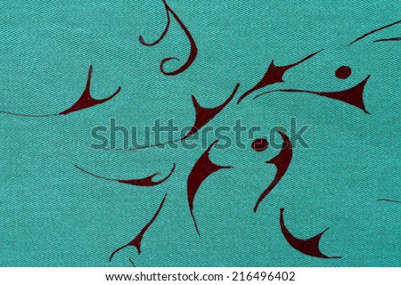 ornament on jeans texture