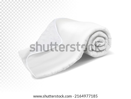 Mockup white blanket. Vector illustration. Royalty-Free Stock Photo #2164977185