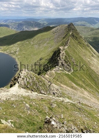 Striding Edge in the Lake District National Park Royalty-Free Stock Photo #2165019585