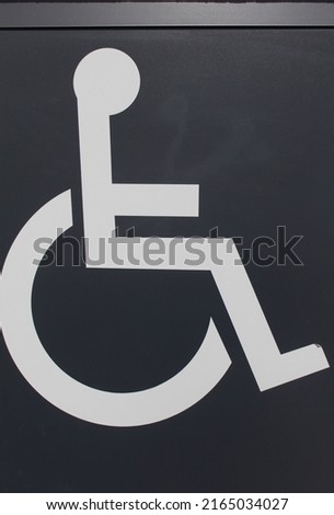 Wheelchair Handicap Disabled, symbol on an accessible toilet