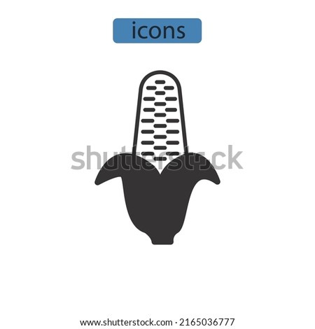 Corn icons  symbol vector elements for infographic web