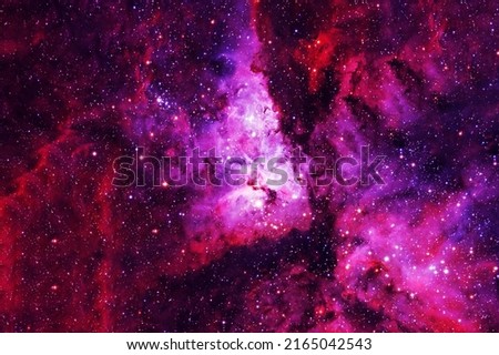 Beautiful, bright, distant space nebula. Elements of this image furnished by NASA. High quality photo