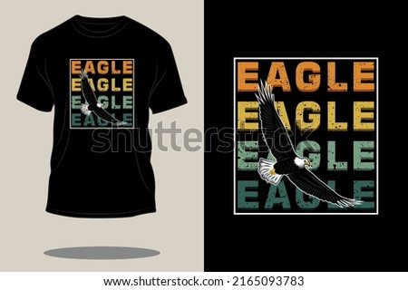 eagle retro vintage t shirt design