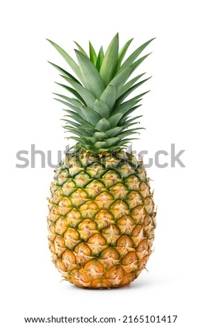 Pineapple isolated on white background. Clipping path. Royalty-Free Stock Photo #2165101417