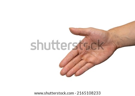 A hand that asks for a handshake.