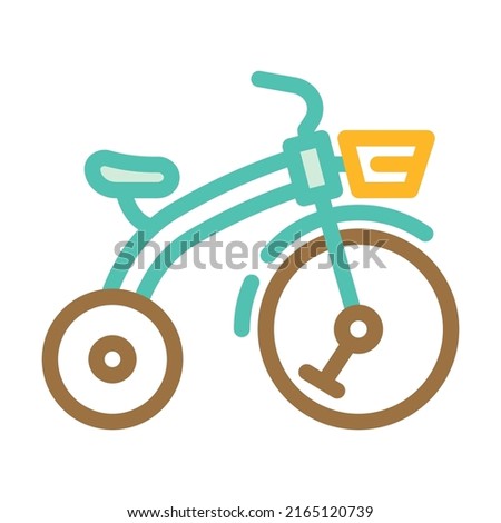 tricycle for children color icon vector. tricycle for children sign. isolated symbol illustration