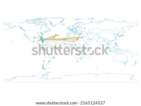 Export concept map for The Bahamas, vector The Bahamas map on white background suitable for export concepts. File is suitable for digital editing and large size prints.