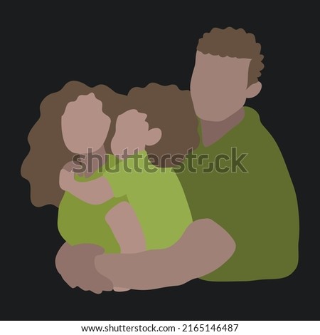 Happy Family Clip art vector illustration isolated