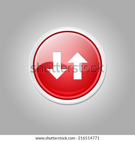 Data Circular Vector Red Web Icon Button