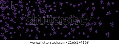 Art Night Naive Stars Vivid Black Emo Vibrant Stars Background. Violet Chaotic Kids Pink Simple Bright Naive Handdrawn Illustration. Dark Sky Bright Lavender Childish Purple Handdrawn Stars. Royalty-Free Stock Photo #2165174169
