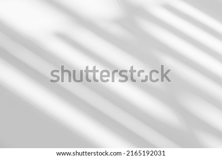 Gray shadow and light blur abstract background on white wall  from window.  Architecture stripe dark shadows indoor in room  background, monochrome, shadow overlay effect