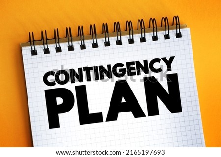 Contingency Plan - plan devised for an outcome other than in the usual plan, text concept on notepad Royalty-Free Stock Photo #2165197693