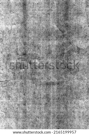scan of black lino ink remain, linocutting paint roller texture on white paper background. Royalty-Free Stock Photo #2165199957