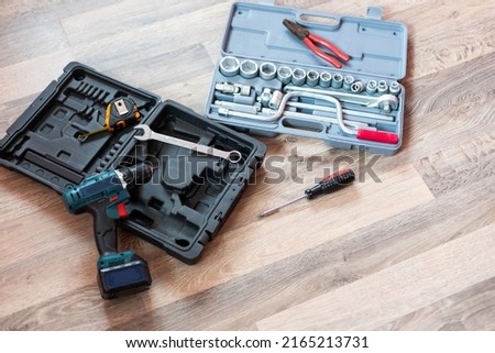 Tool Suitcase. Mechanic Concept. tool box