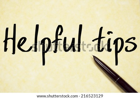 helpful tips text write on paper 