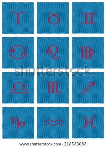 Knitted zodiac set