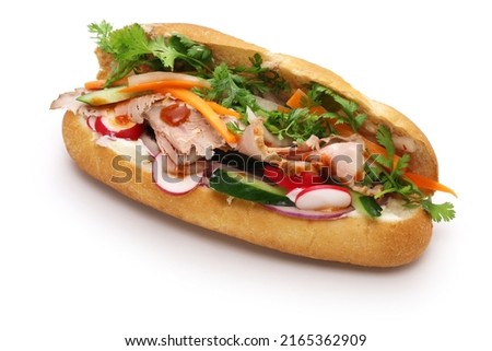 banh mi thit nuong, a Vietnamese barbecue pork sandwich Royalty-Free Stock Photo #2165362909