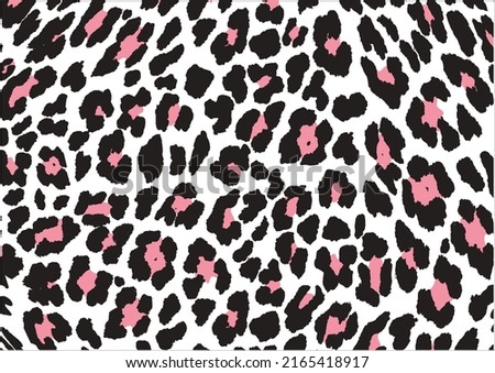 pink leopard design vector hand drawn design