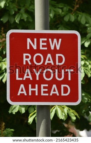 Traffic Sign UK - New Road Layout