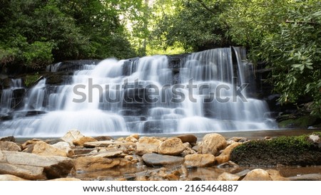 Long Exposure of Stonewall Waterfall in Georgia Royalty-Free Stock Photo #2165464887